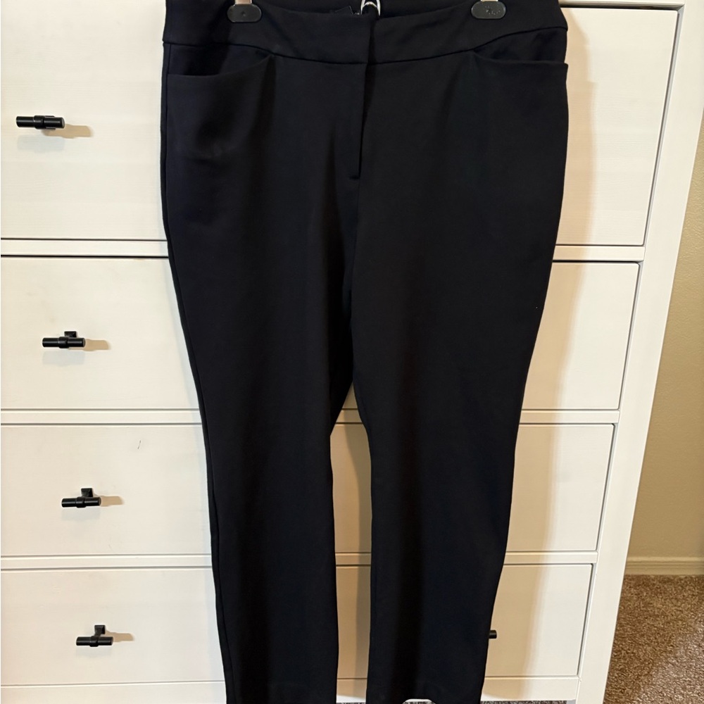 Ann Taylor Black Straight Leg Ponte Pants